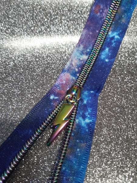 galaxy rainbow continuous zipper tape