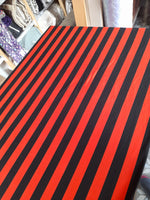 Red and black vertical stripe jersey