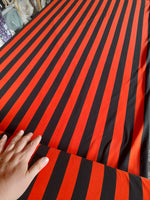 Red and black vertical stripe jersey