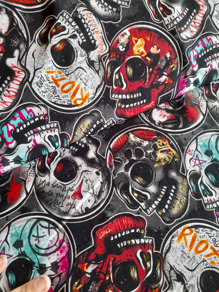 Emo skulls custom printed jersey
