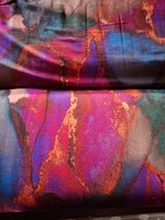 Pink/purple marble viscose jersey