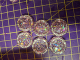 Surprise resin button bag