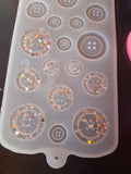 Surprise resin button bag