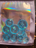 Surprise resin button bag
