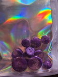 Surprise resin button bag
