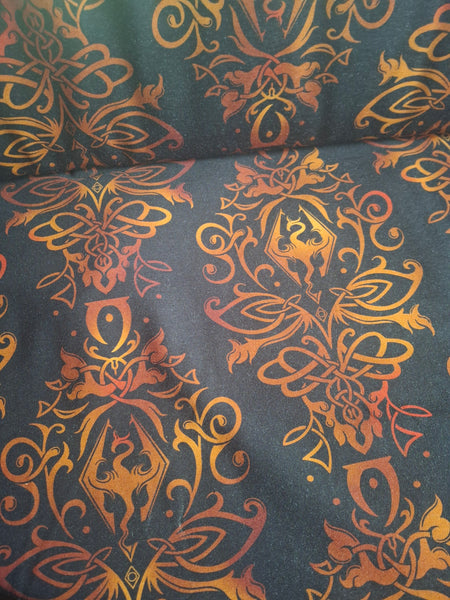 Autumn dragon printed jersey