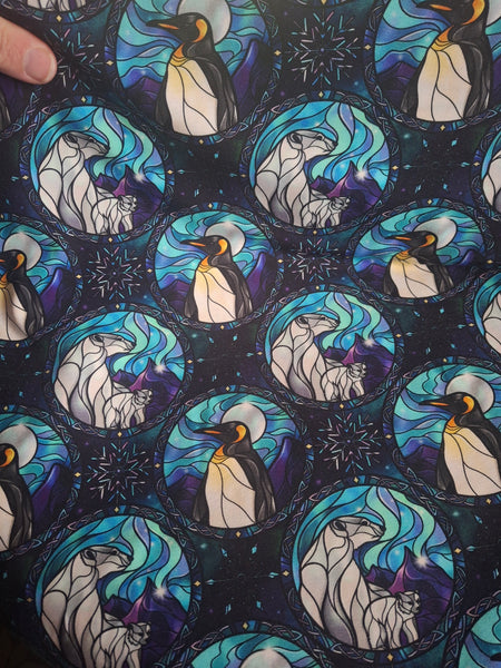 Polar glass printed french terry