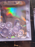 Surprise resin button bag