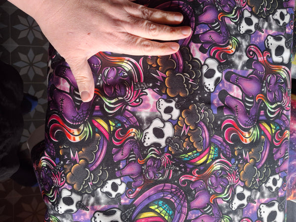 Grunge unicorns printed jersey