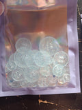 Surprise resin button bag