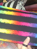 Grunge stripe printed jersey