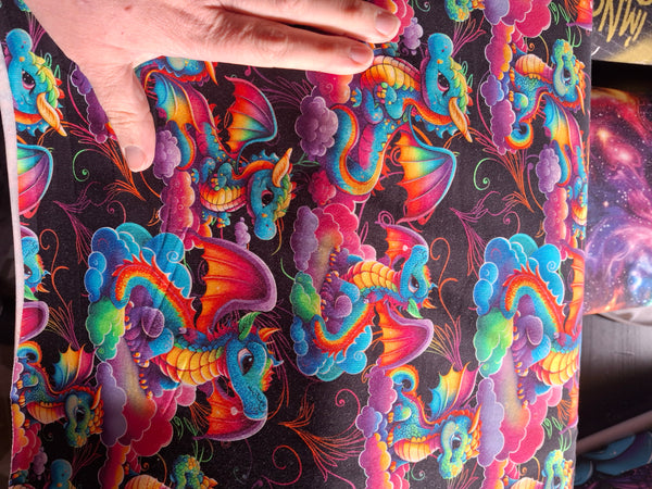Rainbow dragons printed jersey