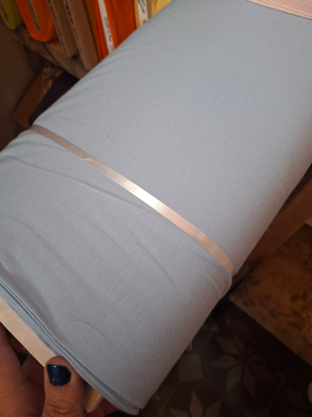 Baby blue solid jersey 220gsm
