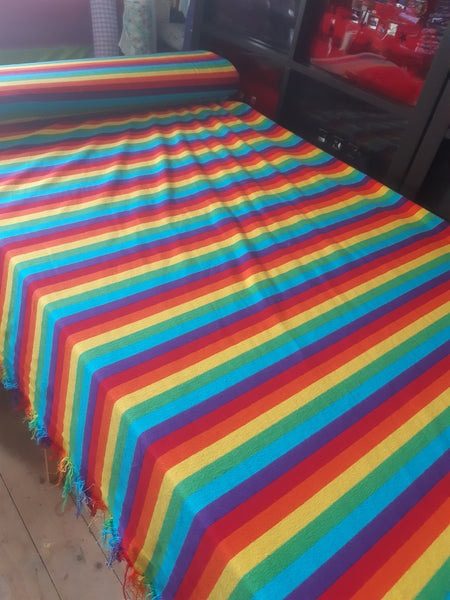 rainbow yarn dyed stripe jersey