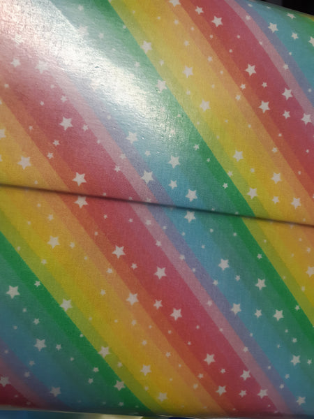 Rainbow star stripe cotton
