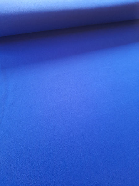 Solid cobalt blue jersey (250gsm) £9per metre