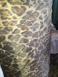 Leopard print fur lined padded coat fabric